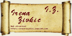 Irena Živkić vizit kartica